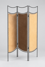 Load image into Gallery viewer, Leather folding room divider
